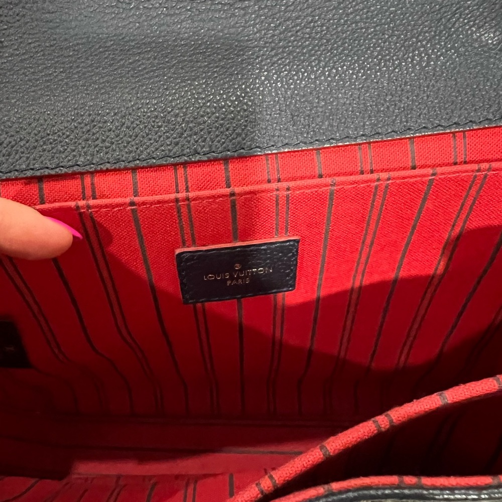 Louis Vuitton Black Embossed Monogram Pochette Metis with Gold Hardware - Picture 6 of 12